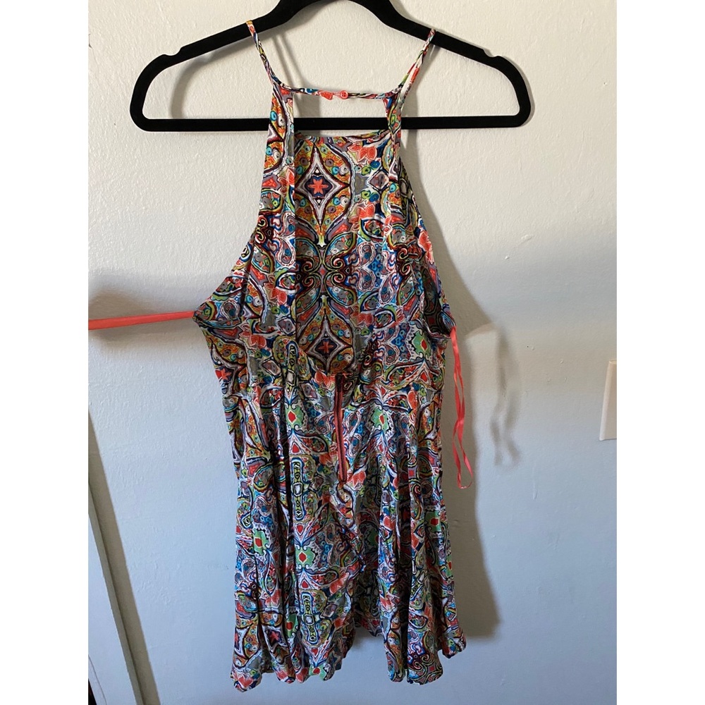 Colored Pattern Mini Dress - Picture 3 of 5